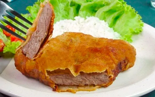Bife à milanesa na Air Fryer